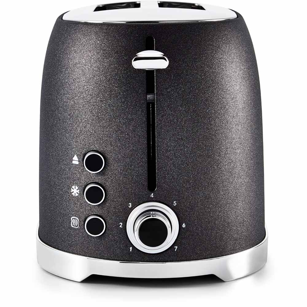 Tower Glitz Toaster 2 Slice 800W Black Wilko