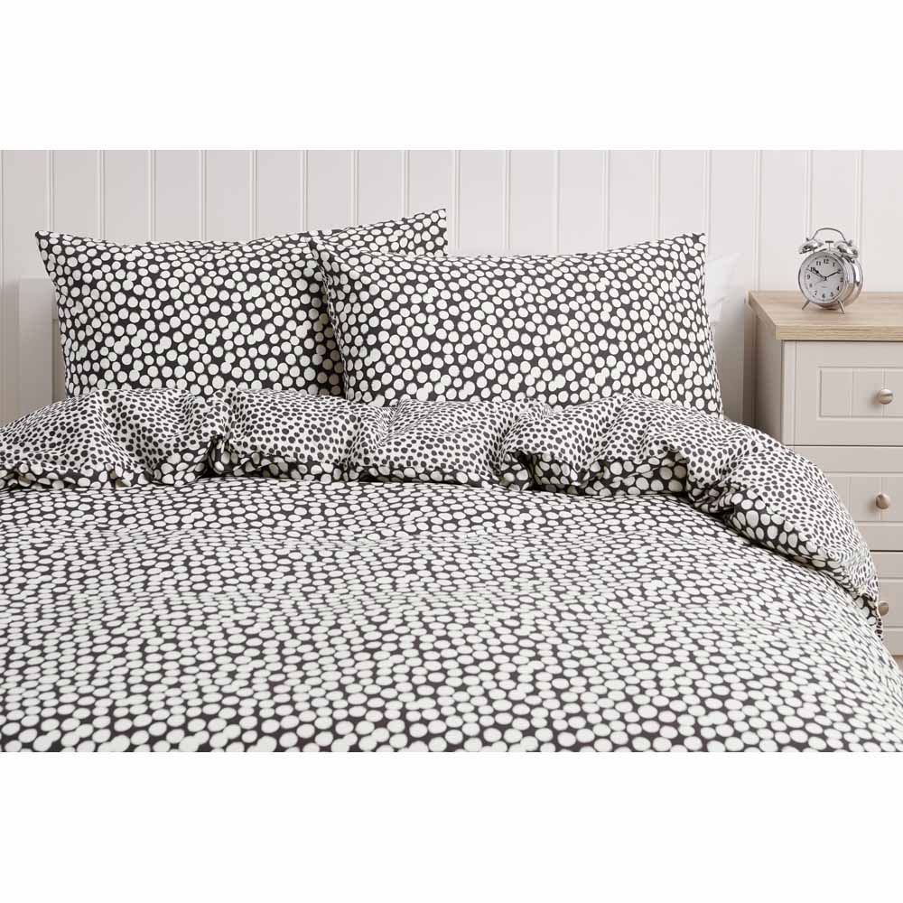 Wilko Grey Spots Duvet Set King Wilko Grey Spots Duvet Set King