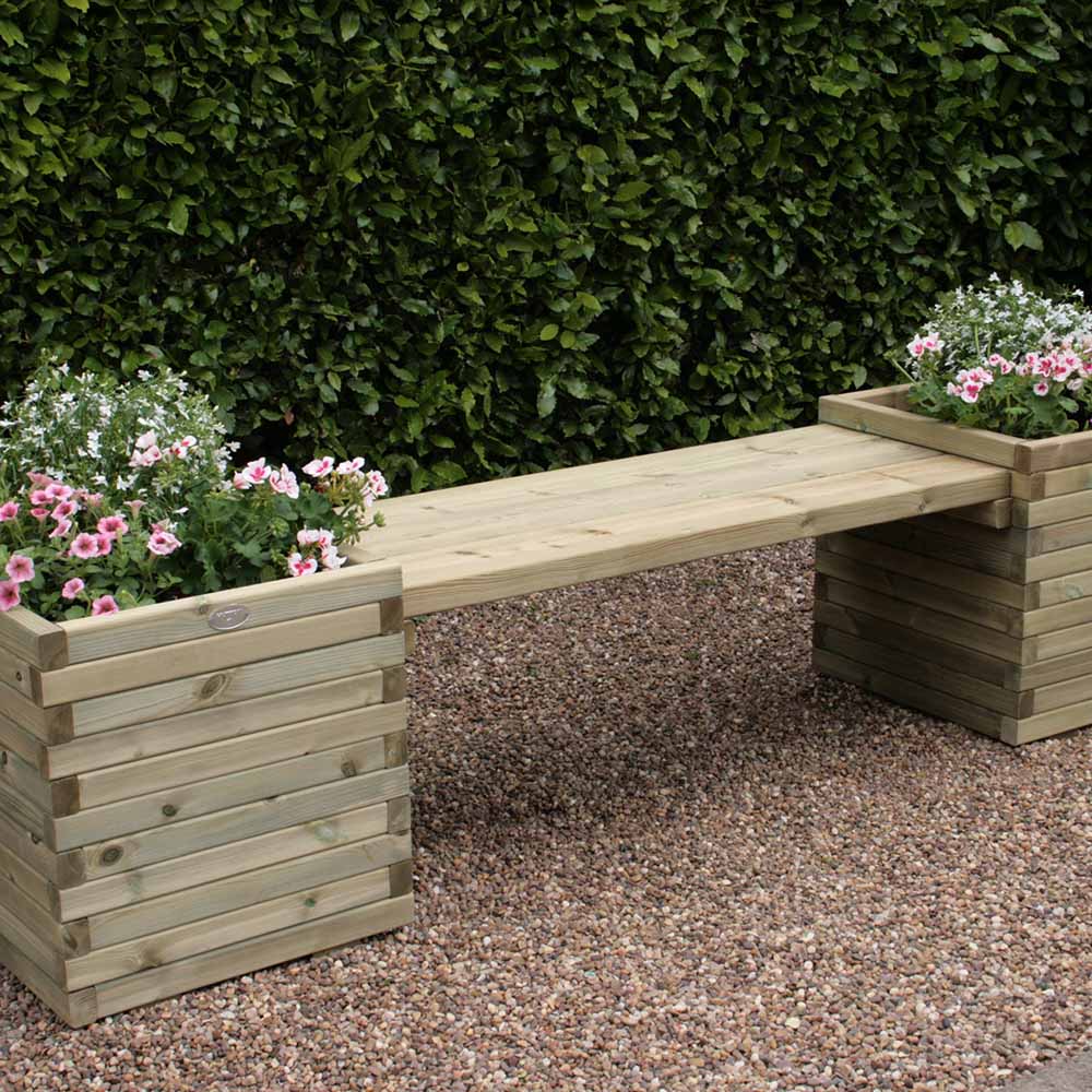 Charles Bentley Timber Windermere Planter Bench Image