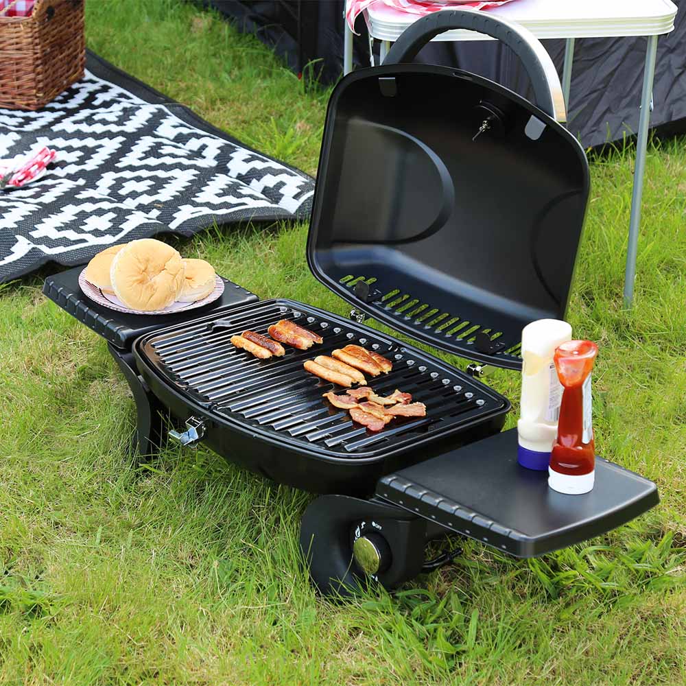 charles bentley 3 burner gas bbq black