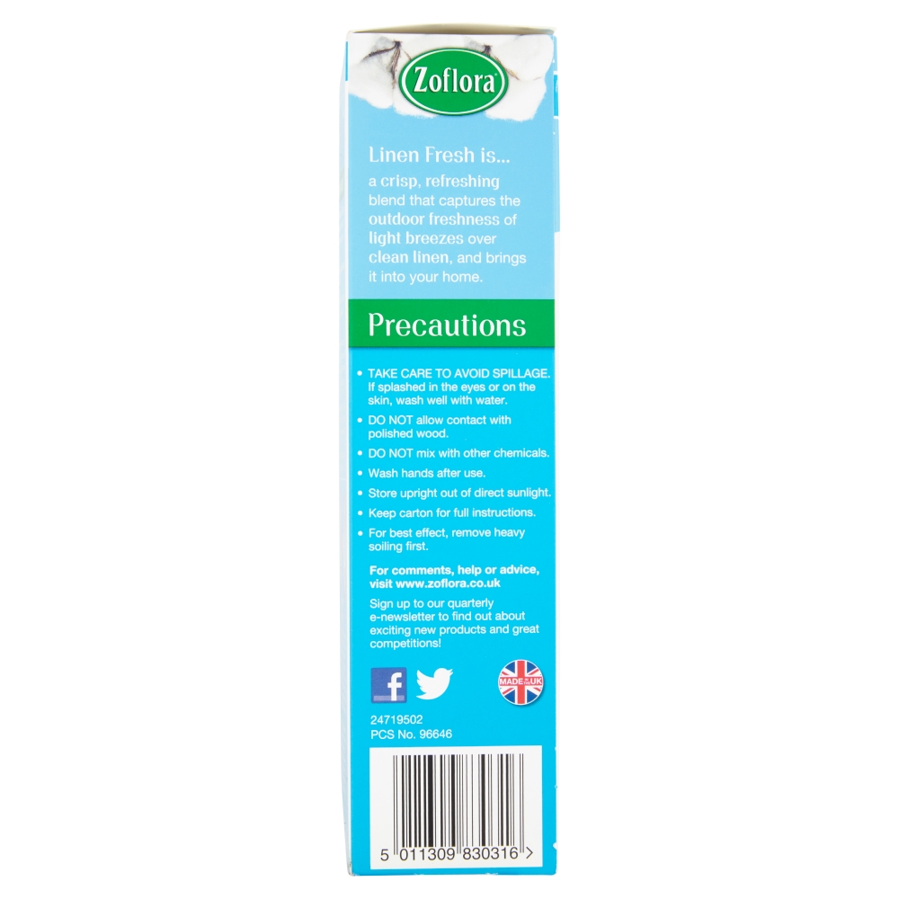 Zoflora Conncentrated Disinfectant Linen Fresh 500ml Image 4