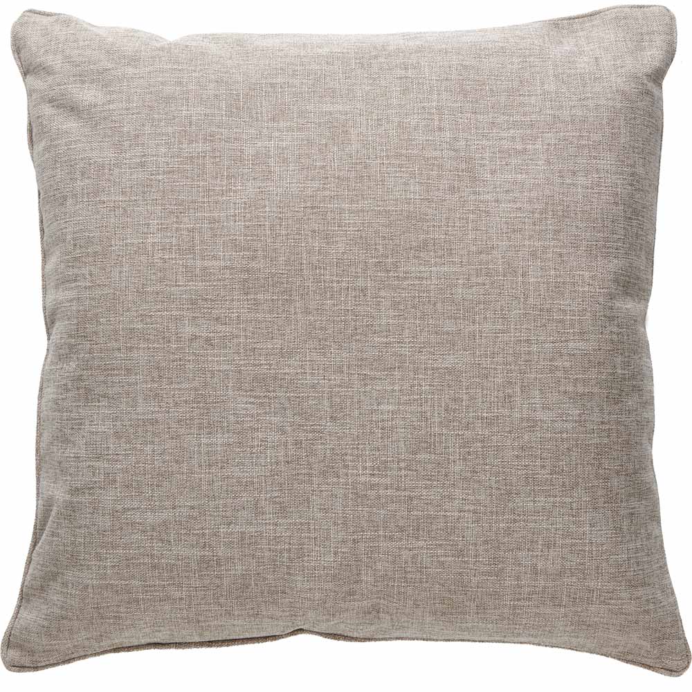 Wilko Stone Faux Linen Slub cushion 43x43cm Image 1