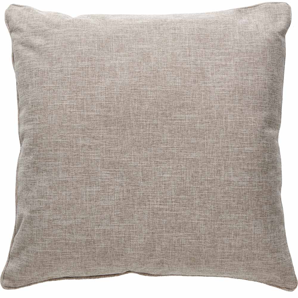 Wilko Stone Faux Linen Slub Cushion 55x55cm Image 1