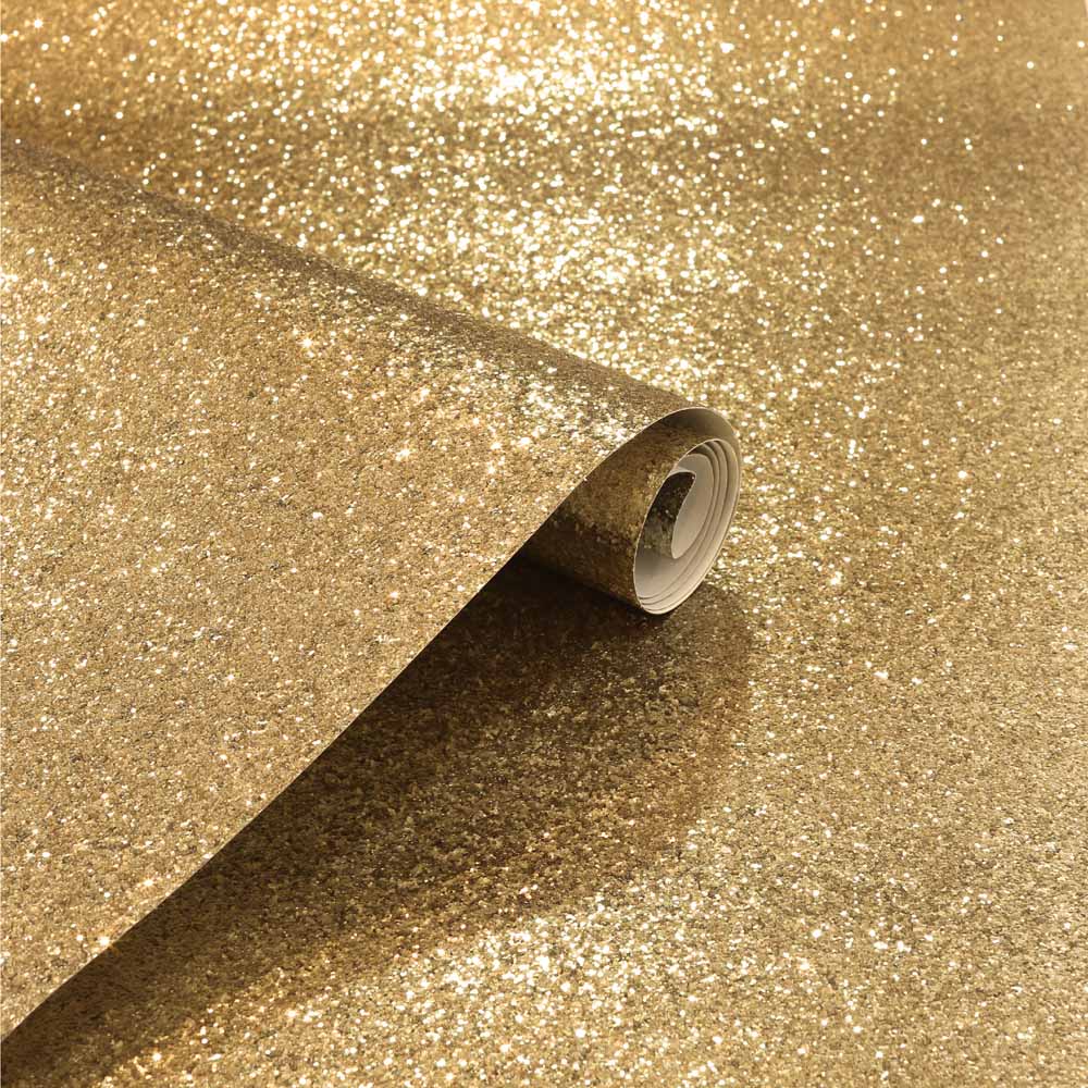 Arthouse Sequin Sparkle Gold Wallpaper Image 2