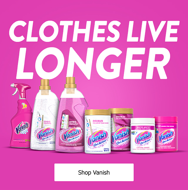 Vanish Laundry cleaning products