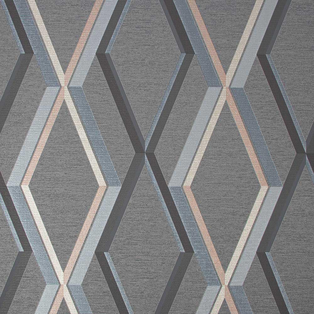 Superfresco Easy Prestige Geometric Wallpaper Charcoal Wilko
