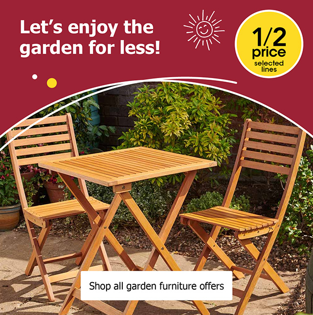 Garden Outdoor Furniture Sets, Folding Side Table Wilko