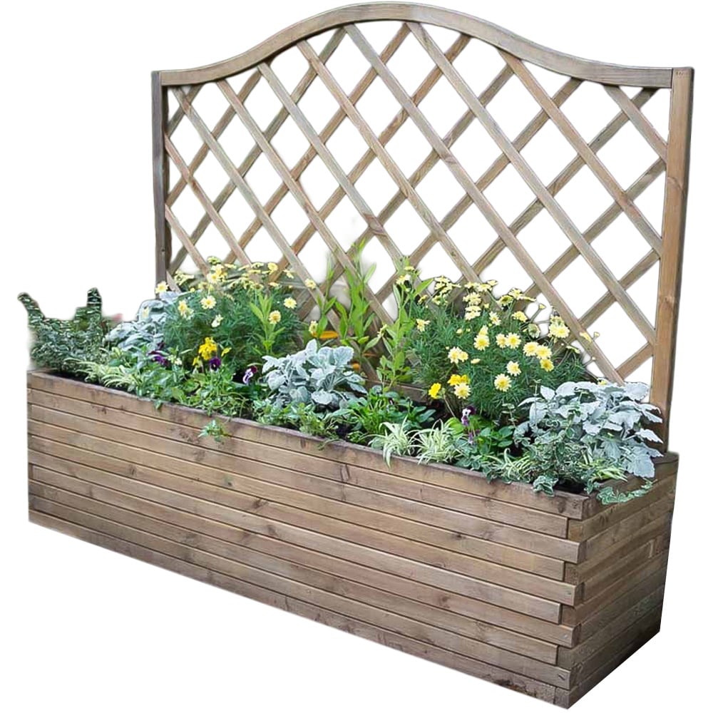 Forest Garden Timber Outdoor Venice Planter 180 x 50cm Image 1