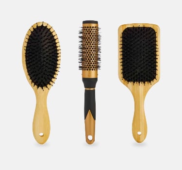 Hair brushed &amp; styling