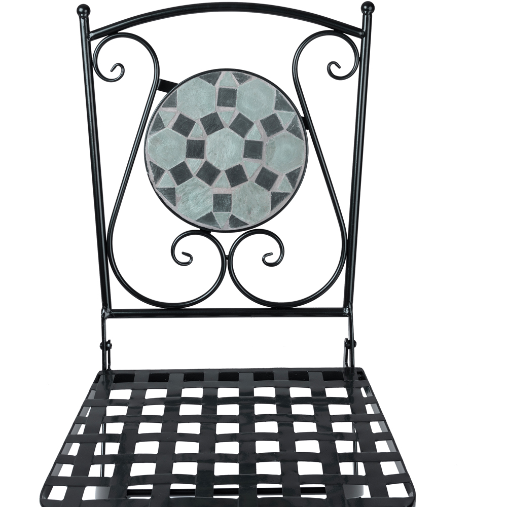Charles Bentley Blue Mosaic Bistro Set Image 5