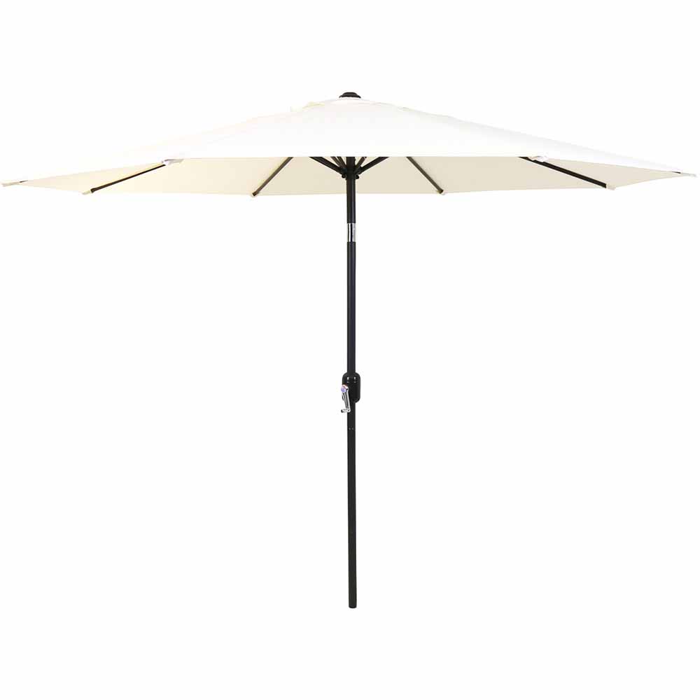 Charles Bentley Cream Metal Crank and Tilt Parasol 2.7m Image 1