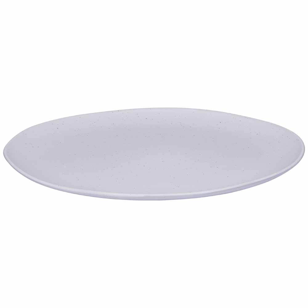 Wilko Platter Artisan Speckled Oval 4 pack Image 2