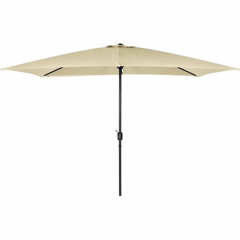 Charles Bentley Beige Rectangle Crank Parasol 3m Image 1