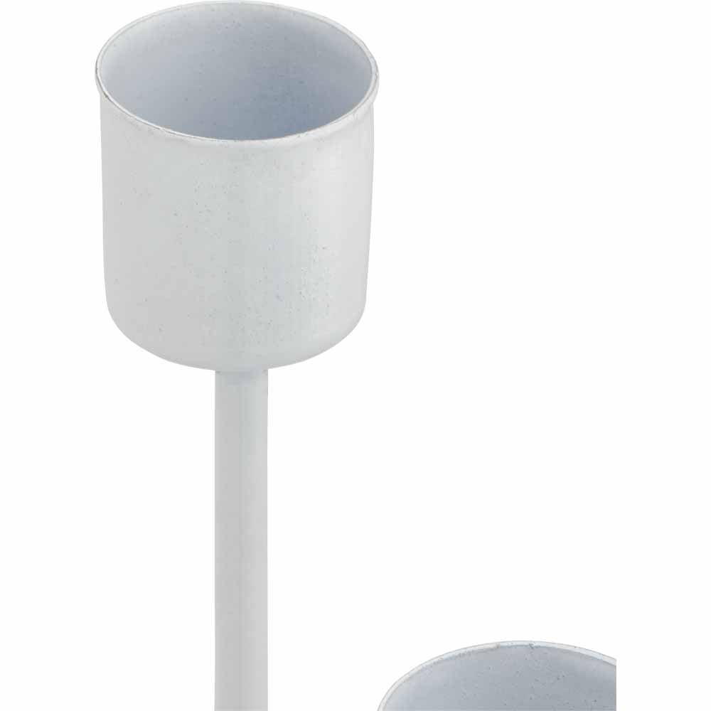 Wilko Triple Taper Candle Holder White Image 4