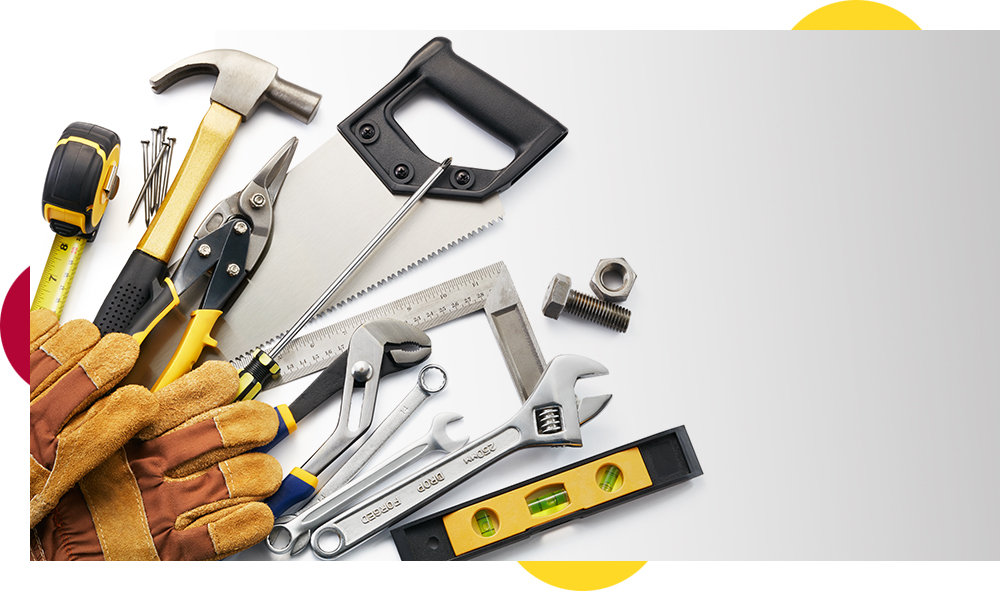 A selection of common hand tools