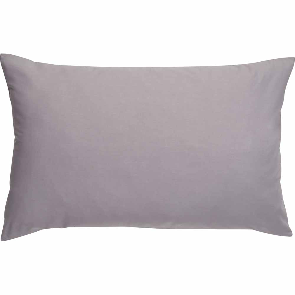 Wilko Greylac Housewife Pillowcase Pair Image 1
