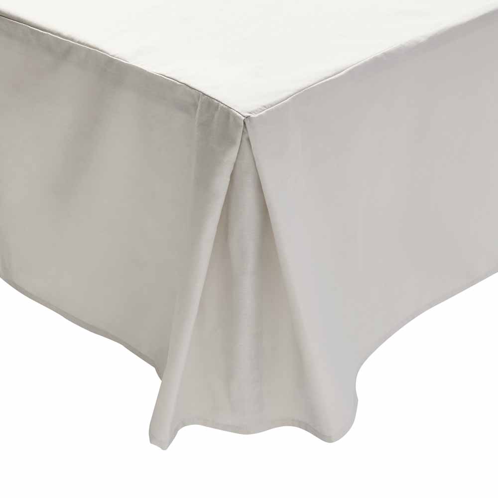 Wilko Single Silver Valance Sheet Image 1