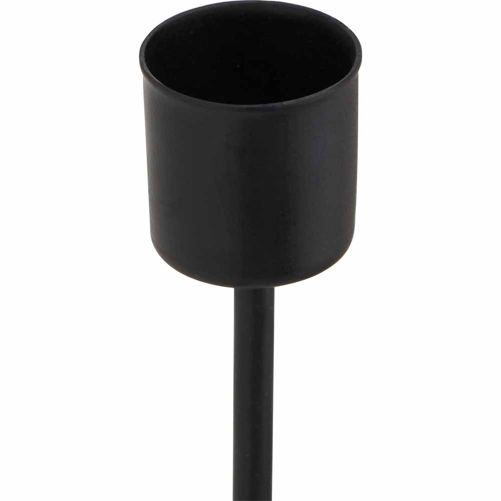 Wilko Black Triple Taper Candle Holder Wilko