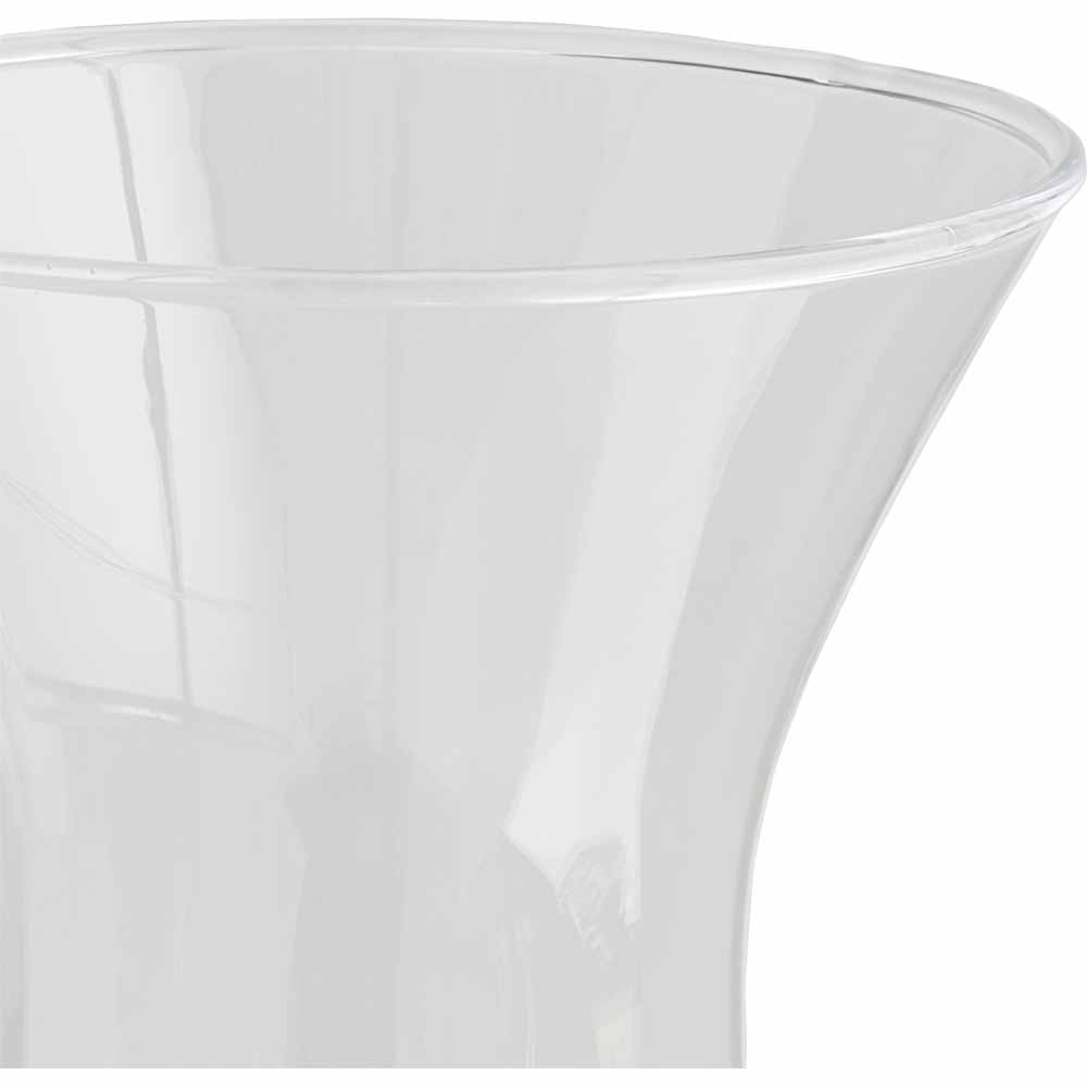 Wilko Vase Clear Flared Vase Image 2