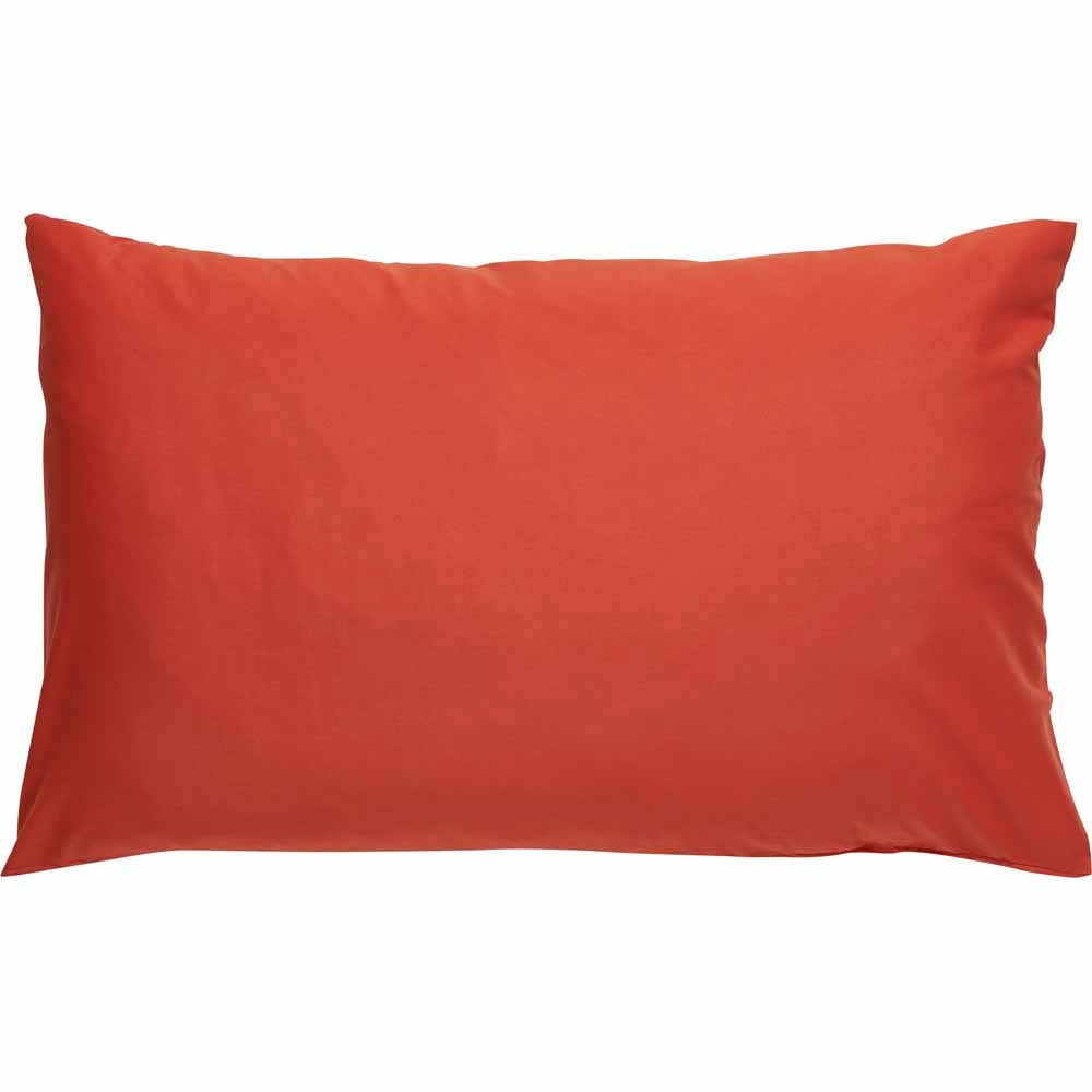 Wilko Terracotta Housewife Pillowcase Pair Image 1