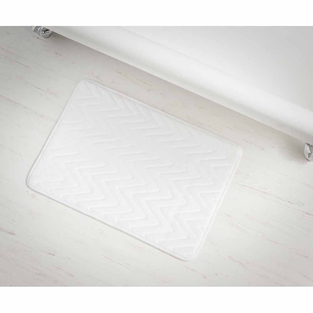 Wilko White Memory Foam Bathmat Wilko