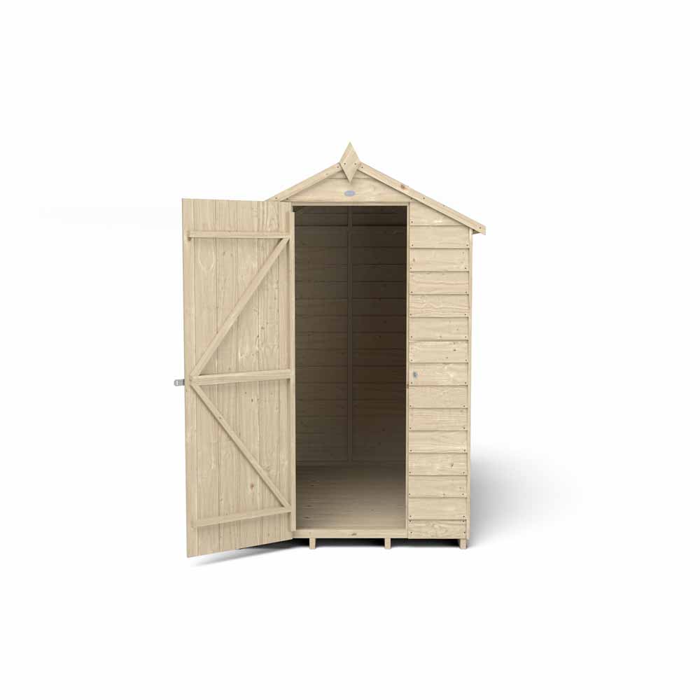 Forest Garden 6 x 4ft Overlap Pressure Treated Apex Shed Image 5