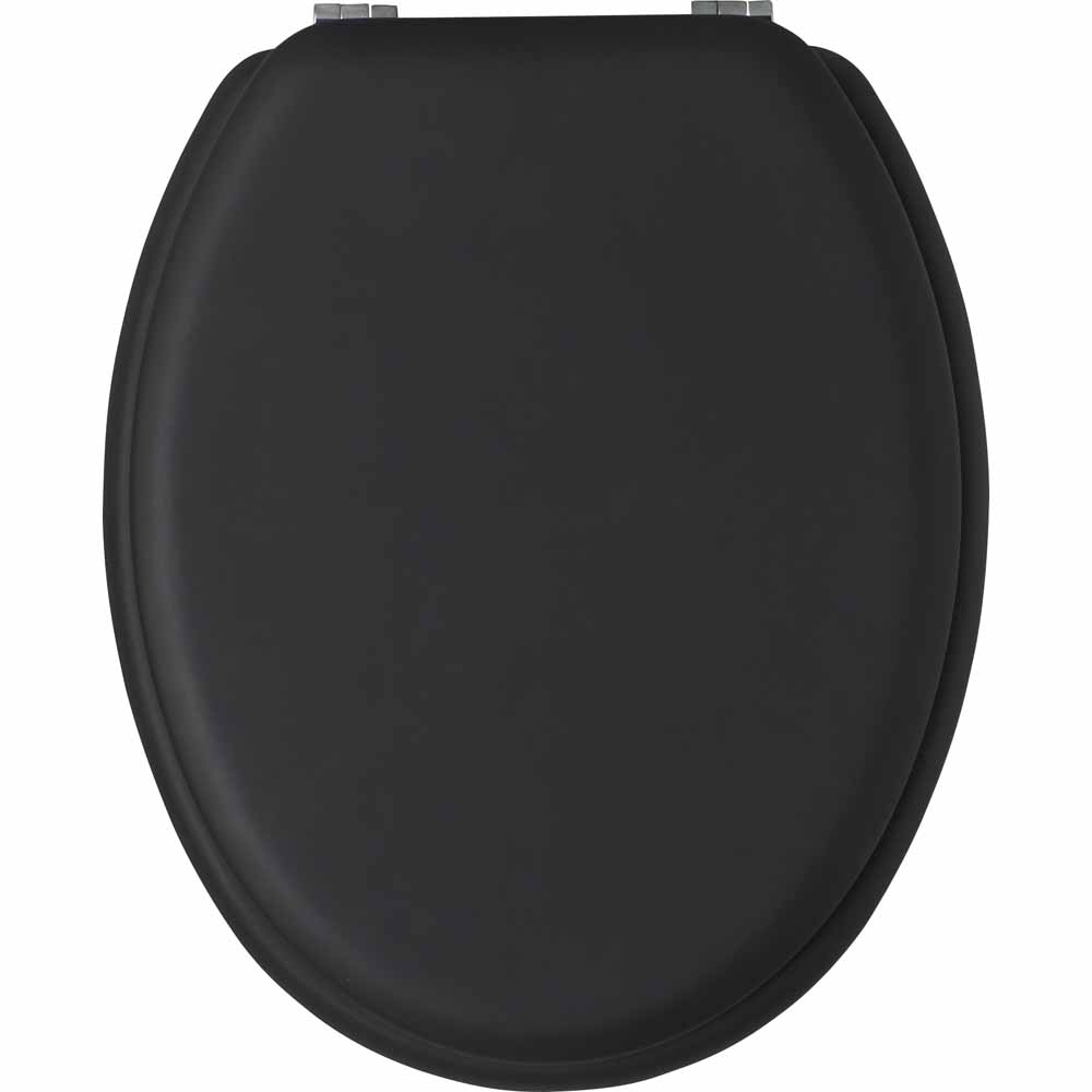 Wilko Matte Black Toilet Seat Wilko