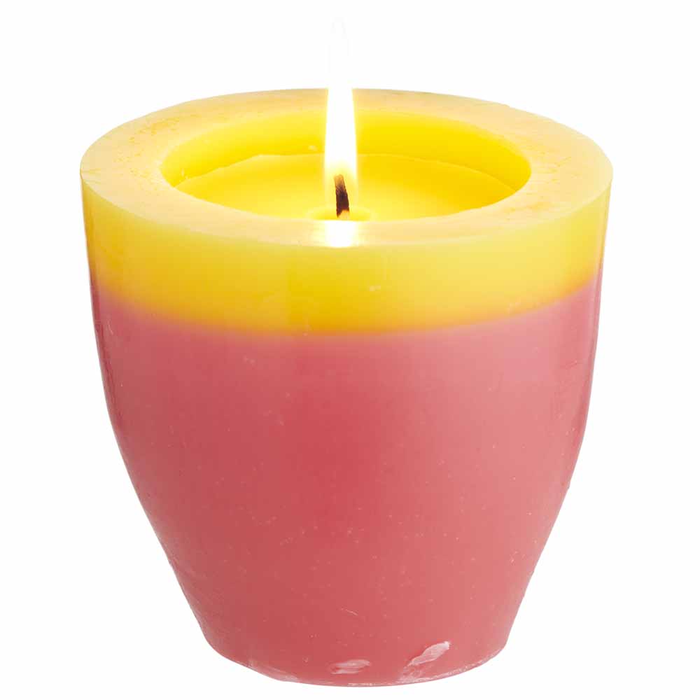 Wilko Fruits Candle Yellow and Pink Image