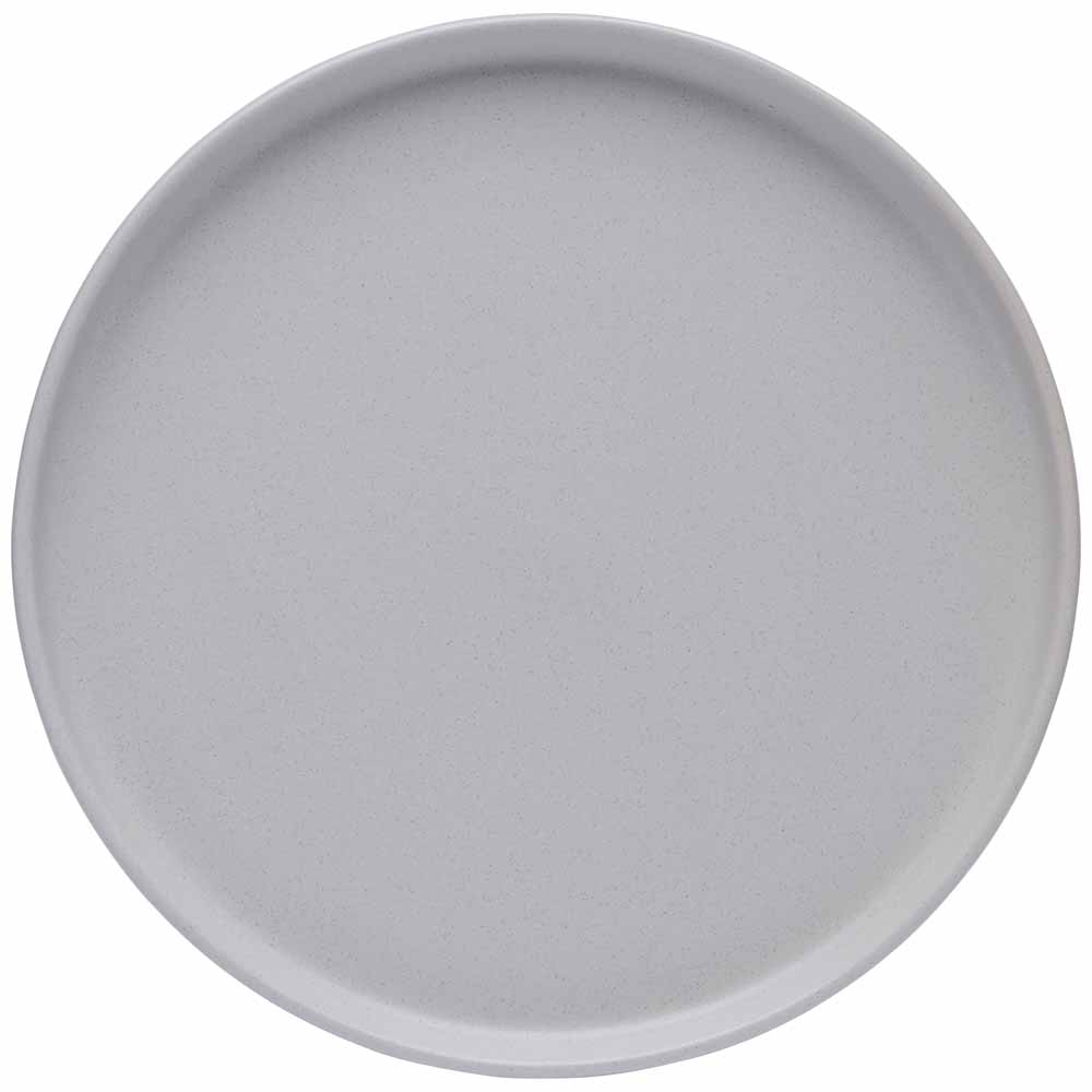 Wilko Cool Grey Speckled Dinner Plate 4 pack Wilko