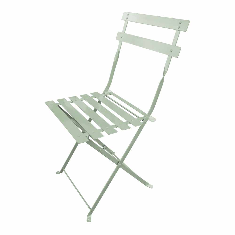 Charles Bentley Folding Metal Bistro Set Heritage Green Image 4