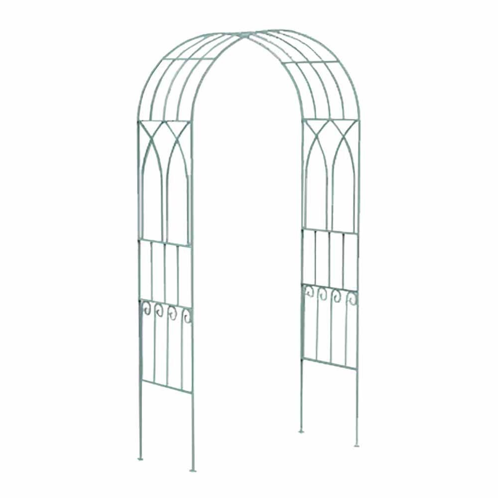 Charles Bentley Wrought Iron Arch Sage Green Image
