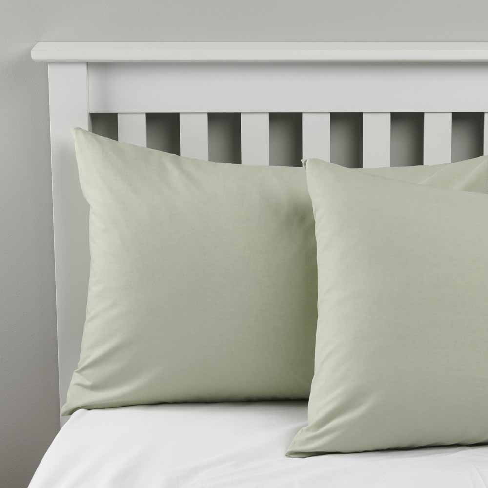 Wilko Sage Housewife Pillowcase Pair Image 2