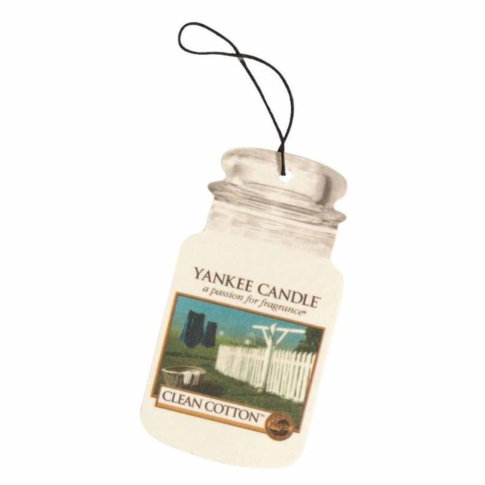 Yankee Candle Car Jar Clean Cotton Fragrance Cardboard Composite, Plastic  - wilko
