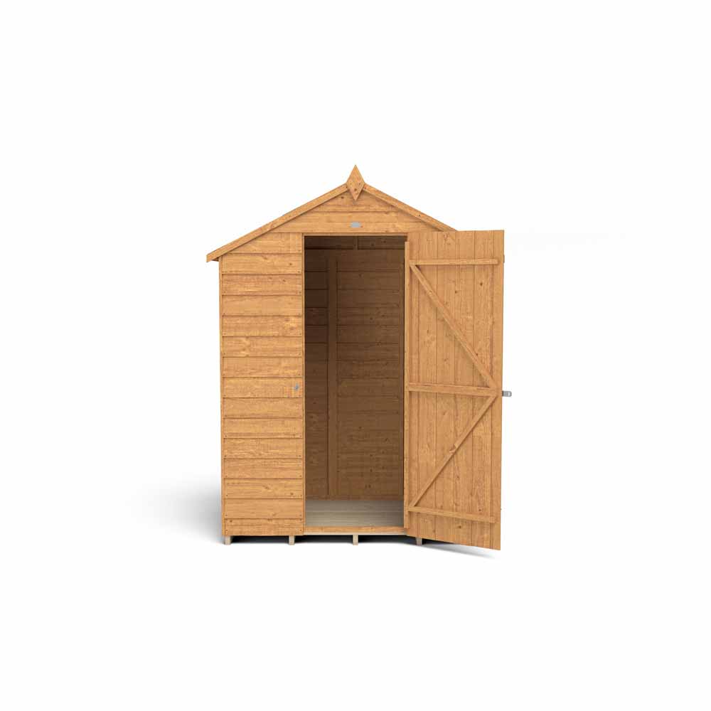 Forest Garden 5 x 3ft Windowless Overlap Dip Treated Apex Garden Shed Image 3
