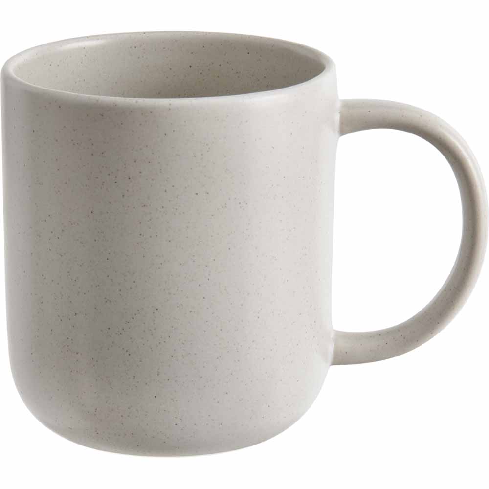 Wilko Cool Grey Speckled Mug 6 pack Image 1