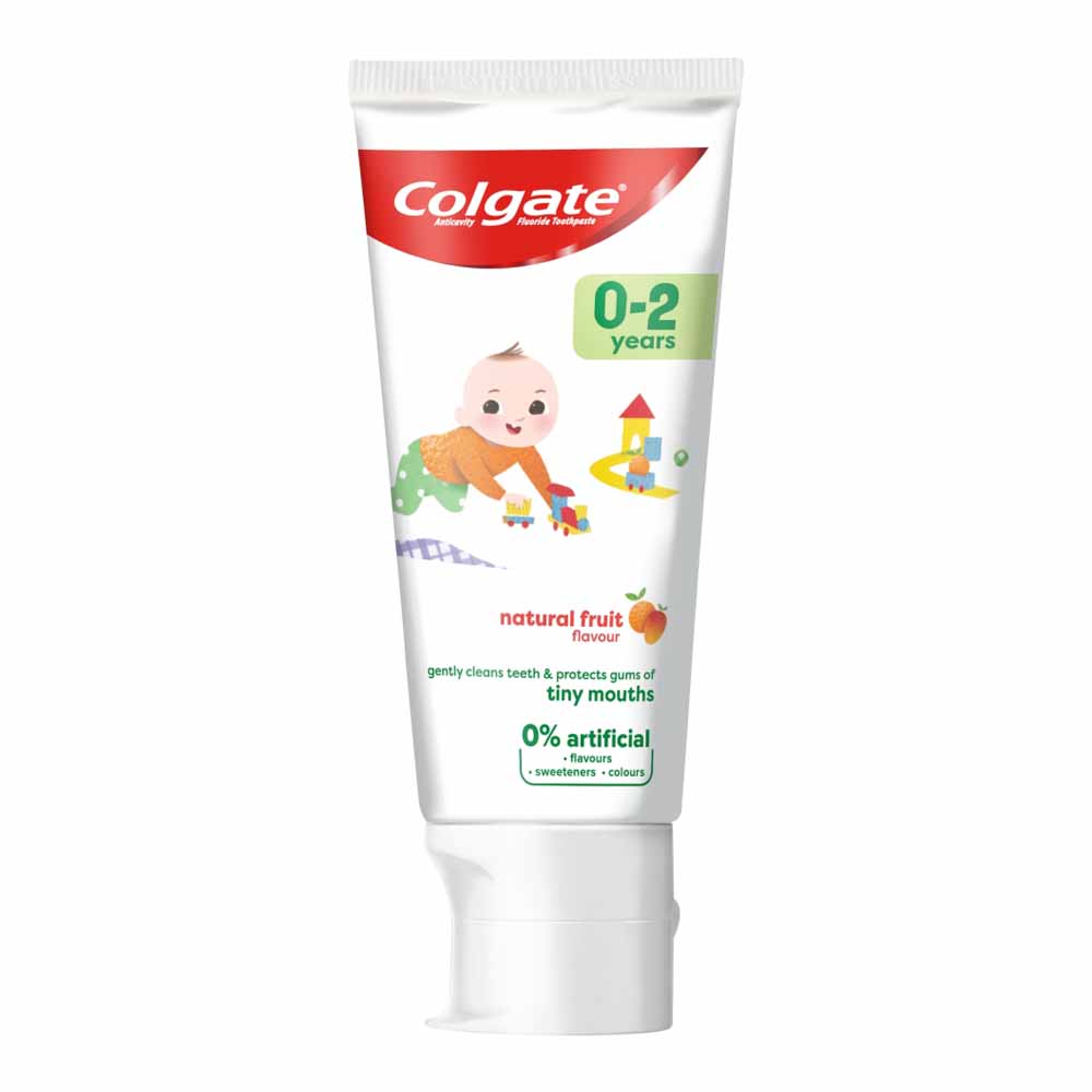 Colgate Kids Natural Fruit Flavour Baby Tooth Paste 0-2 Years 50ml Image 6
