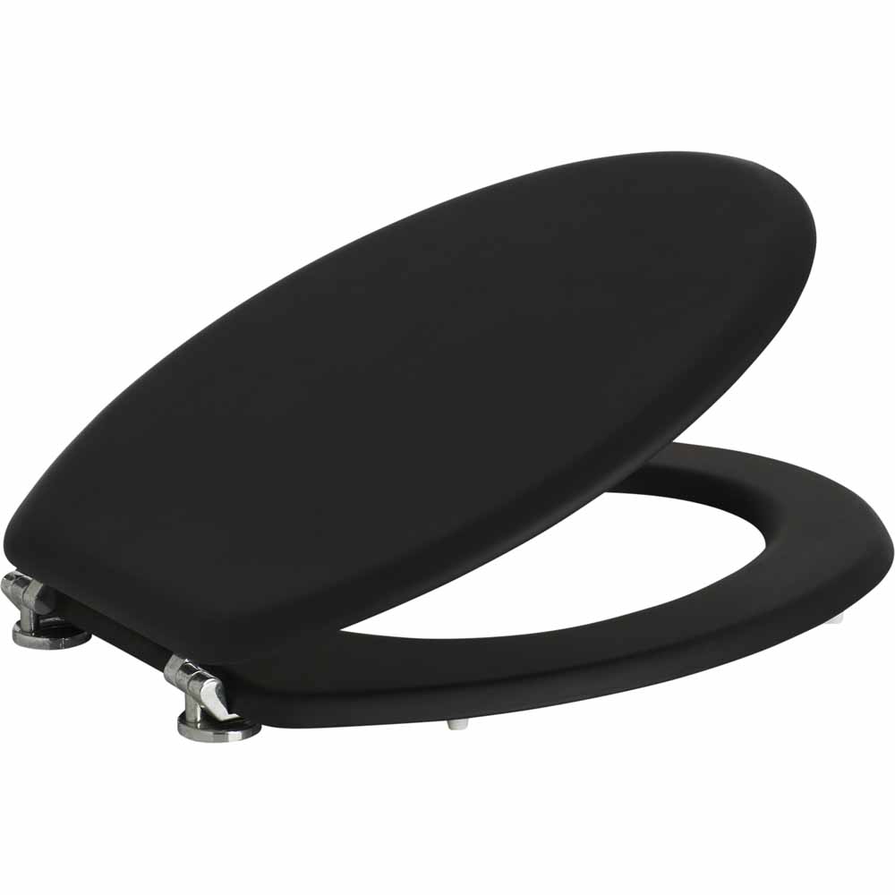 Wilko Matte Black Toilet Seat Wilko