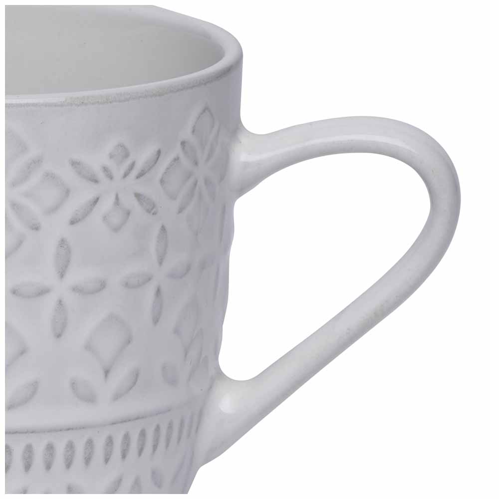 Wilko Mug Discovery Embossed 4 pack Wilko