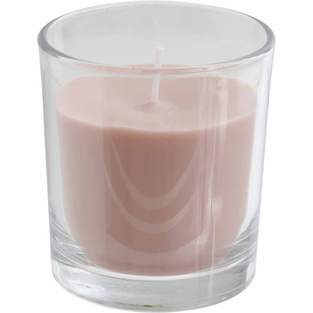 Wilko Scented Rose Candle in Glass Vase Image 1