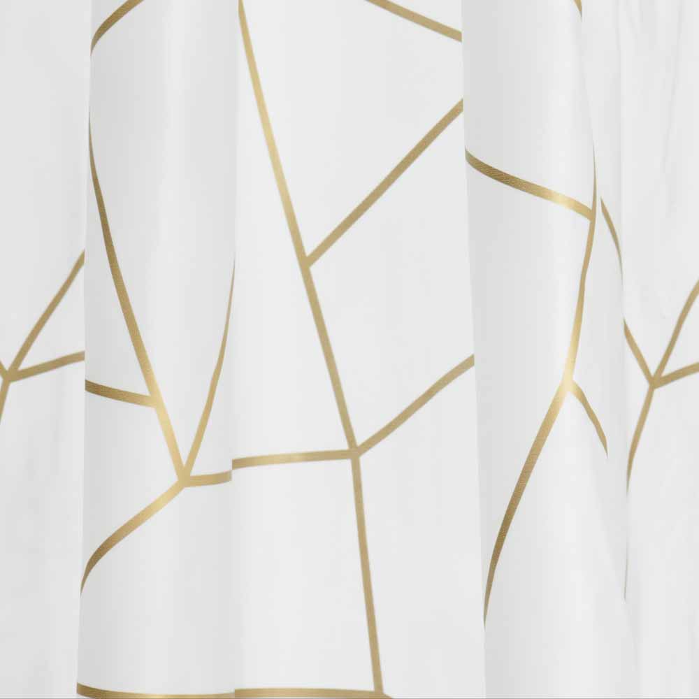 Wilko Gold Triangular Shower Curtain Wilko
