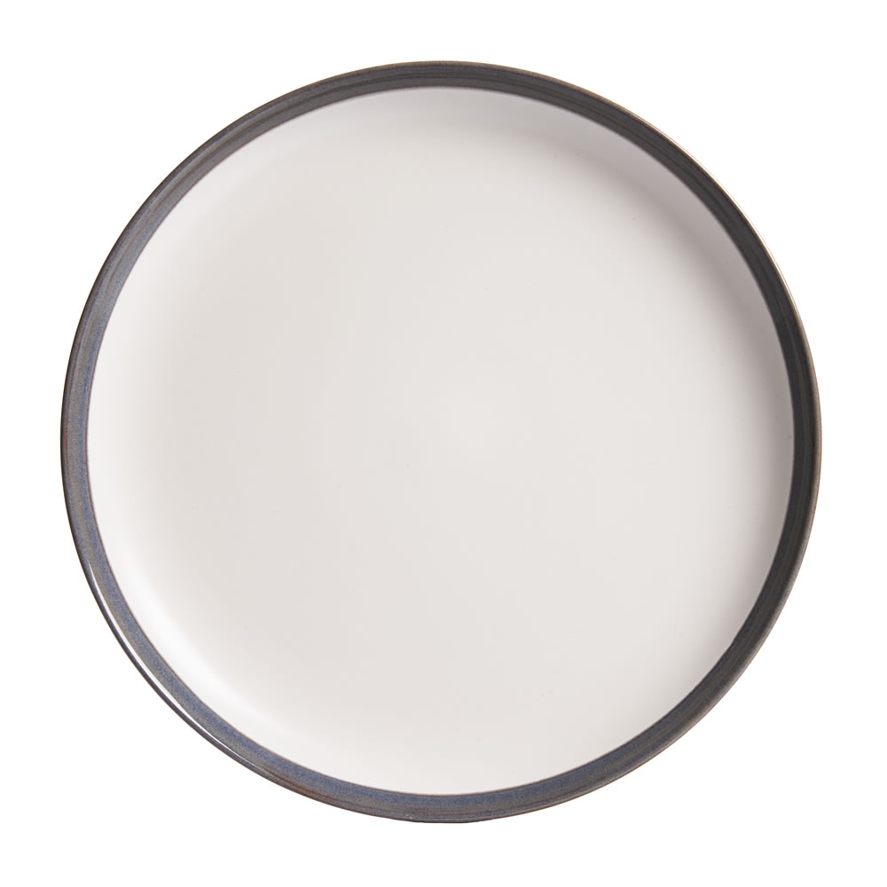 Wilko 27cm Cool Grey Reactive Glazed Dinner Plate 4 pack Image 1