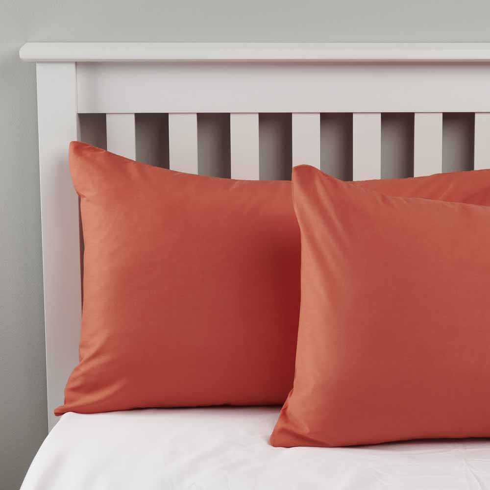 Wilko Terracotta Housewife Pillowcase Pair Image 2