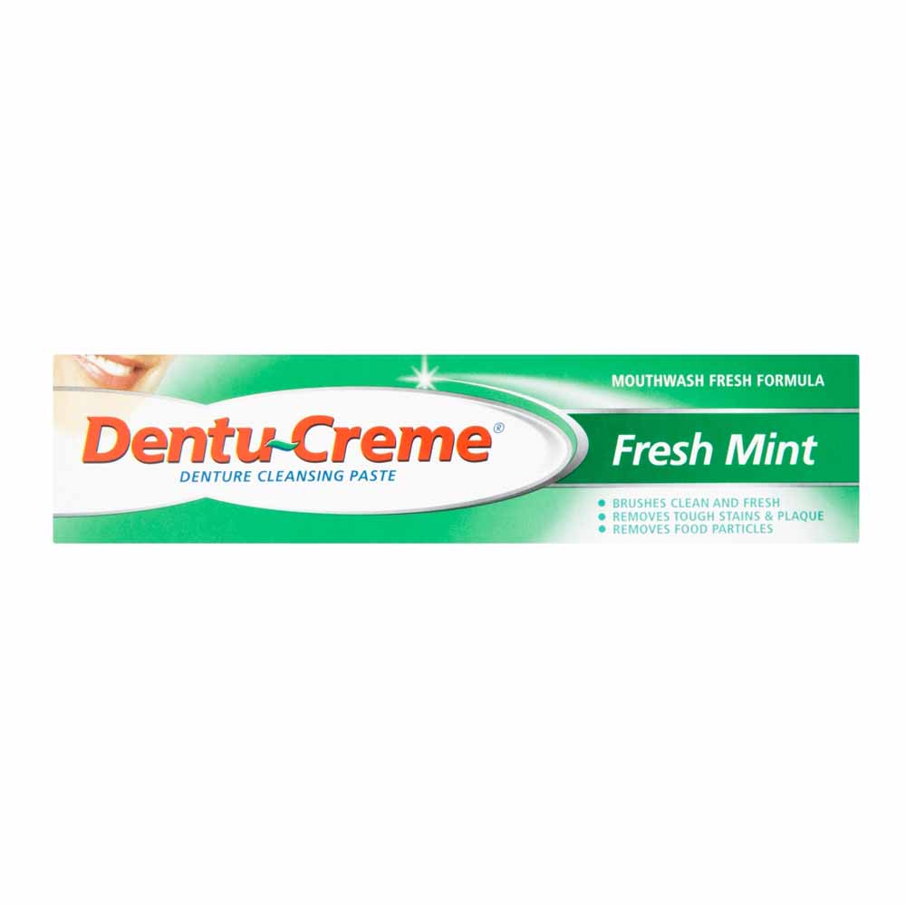 Dentu Creme Fresh Mint Denture Cleaning Toothpaste 48ml Wilko