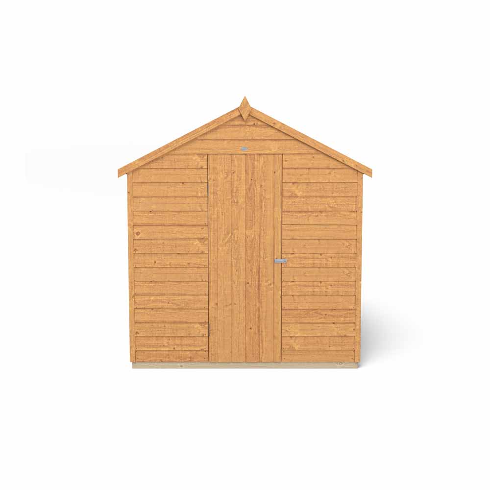 Forest Garden 8 x 6ft Overlap Dip Treated Apex Garden Shed Image 2