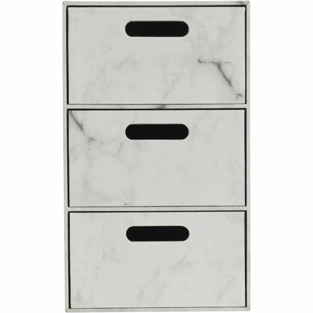 Wilko Marble 3 Drawer Unit Wilko