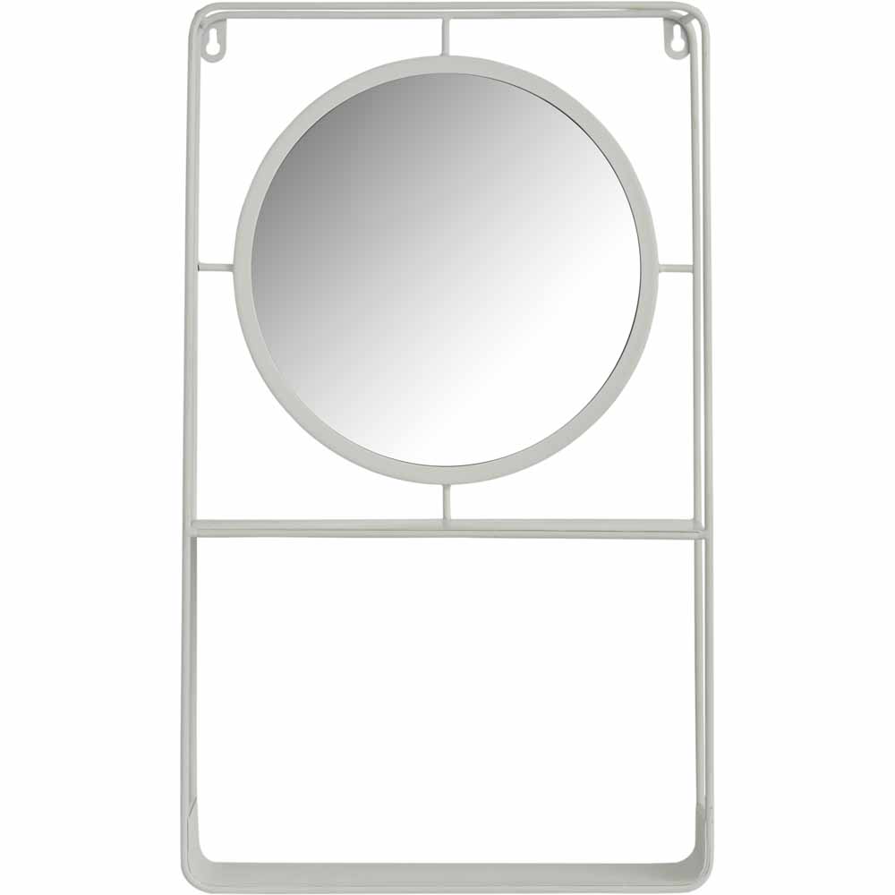 Wilko White Shelving Mirror Unit Wilko
