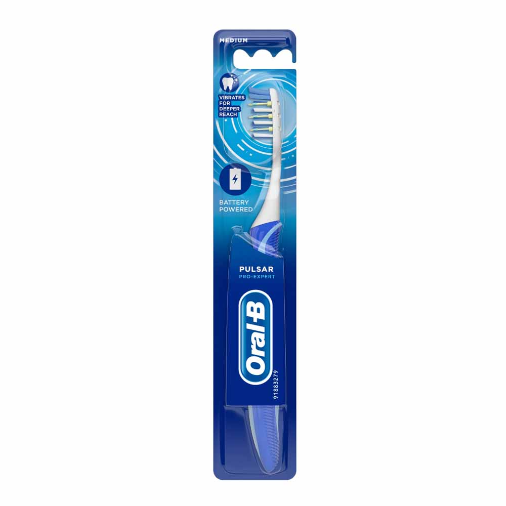 Oral-B Pulsar Medium Battery Powered Manual Toothbrush  - wilko