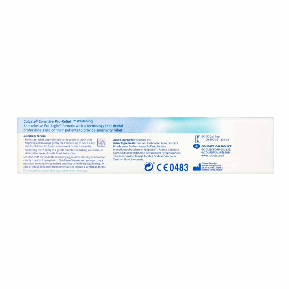 Colgate Sensitive Pro Relief and Whitening Toothpaste 75ml Image 5