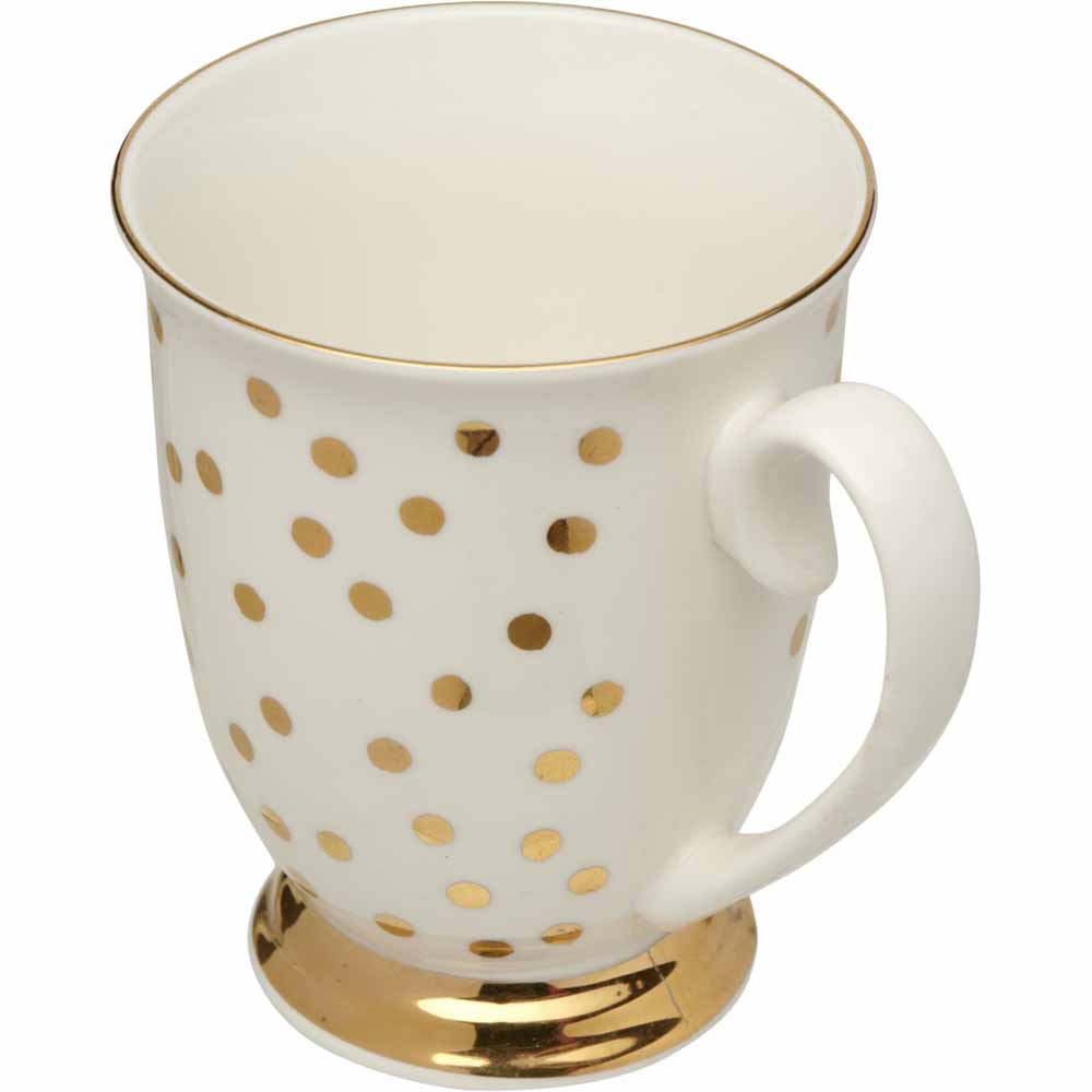 Wilko Foil Spot Footed Mug Wilko