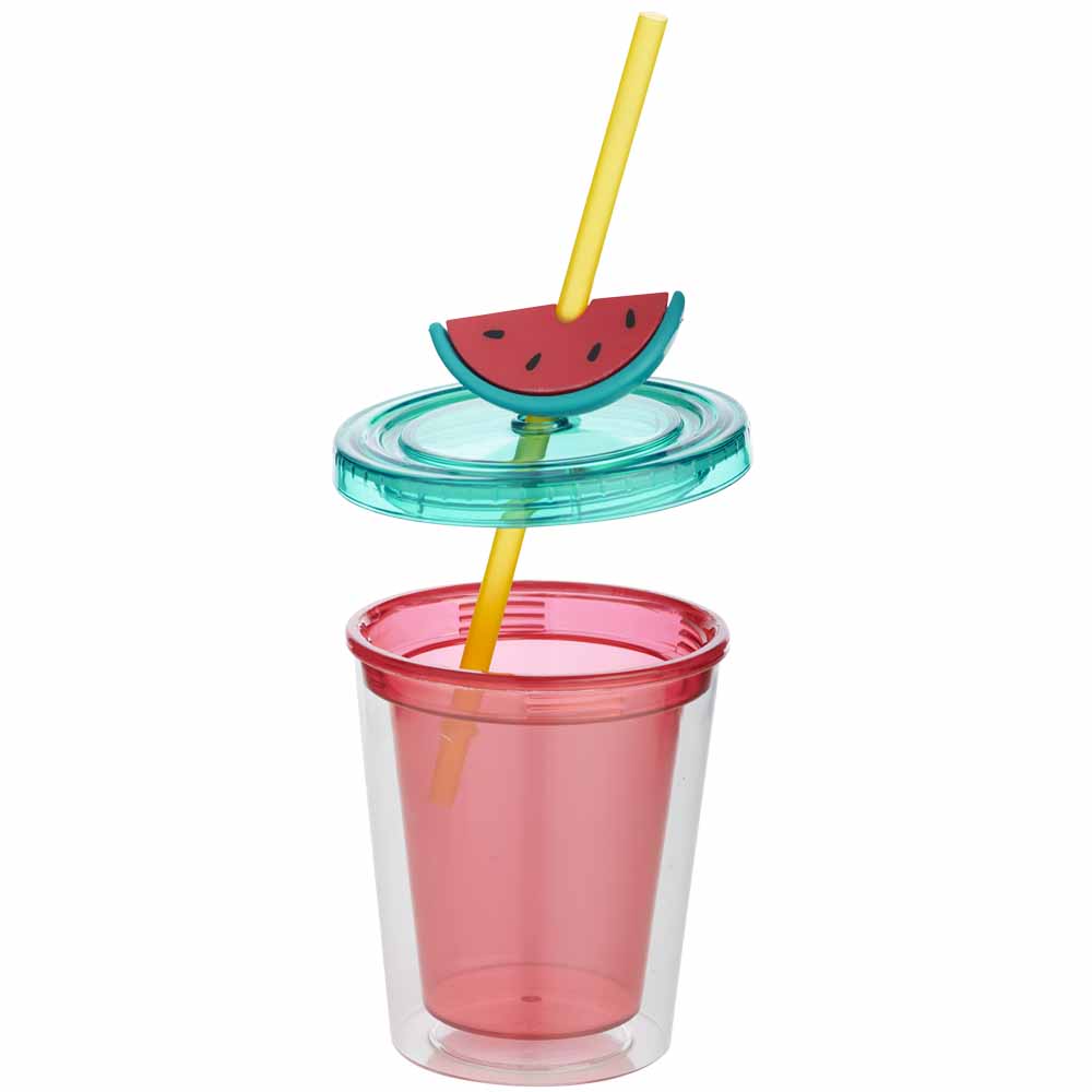 Wilko Melon Cup and Straw Wilko